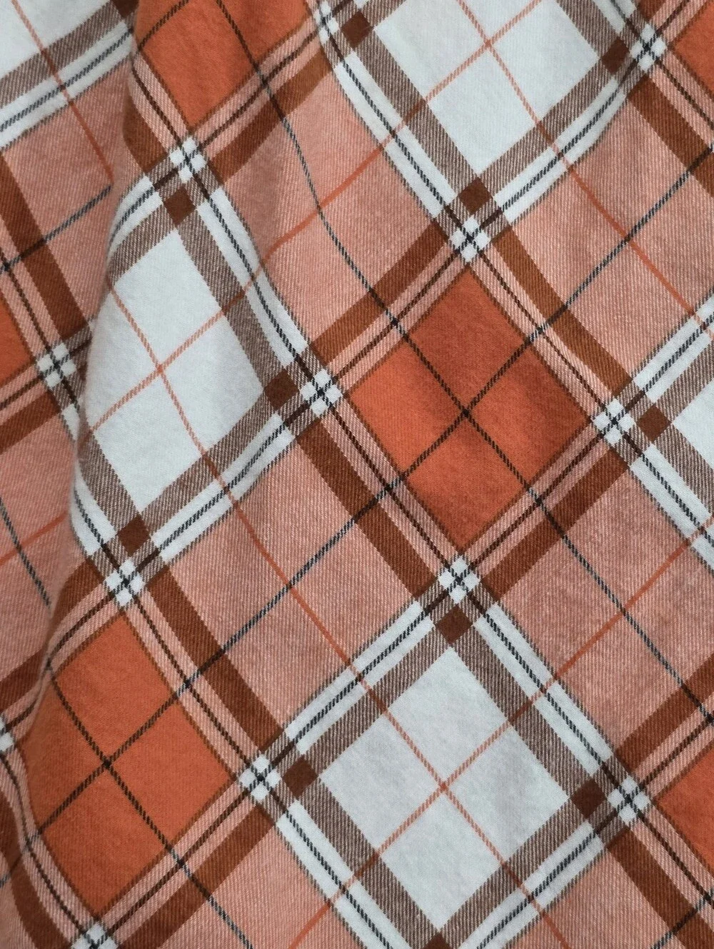 Gymboree Girls Plaid Twill Peter Pan Fall Dress Lil' Pumpkin Orange Size 12